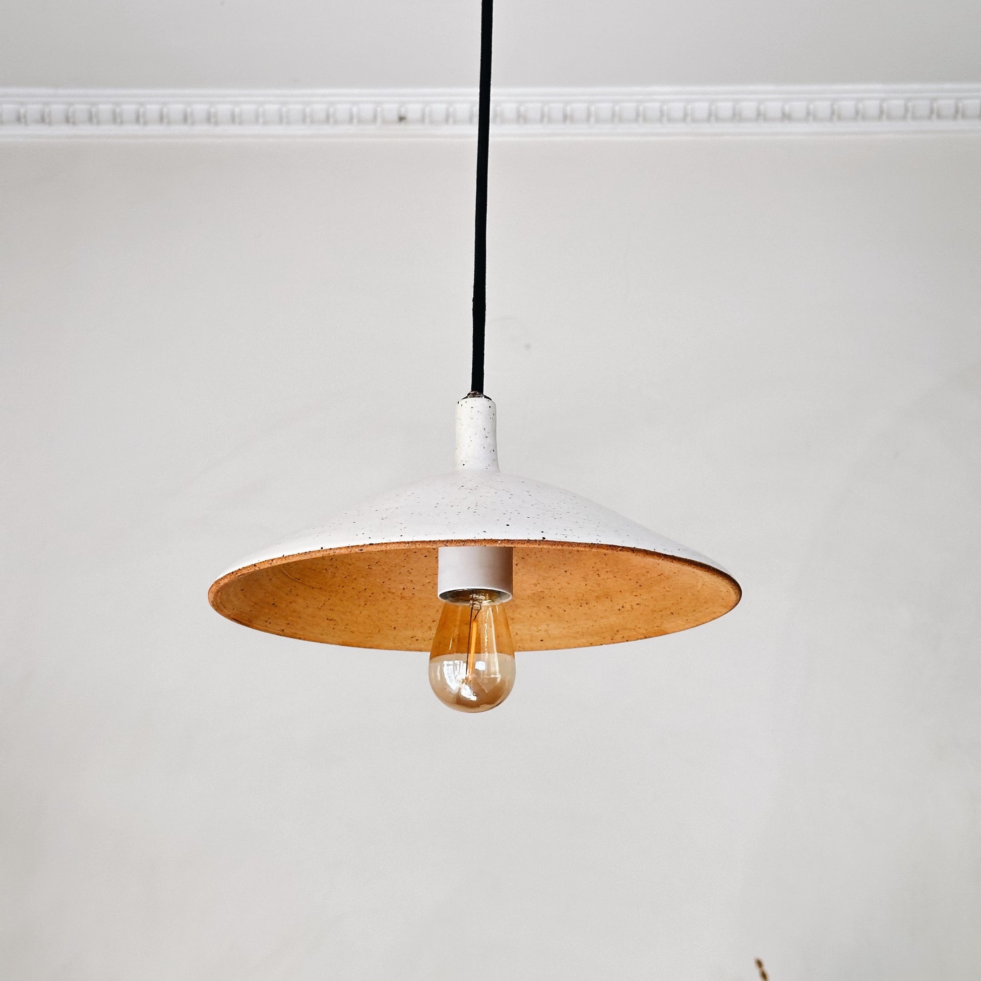 Lámpara cerámica de techo plana - Barro luz
